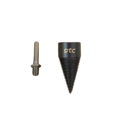 Set of 2 Firewood Drill Bit, Steel Drill Screw Cone